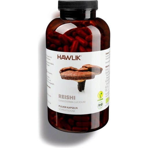 Hawlik Reishi Pulver Kapseln, Bio - 500 Kapseln