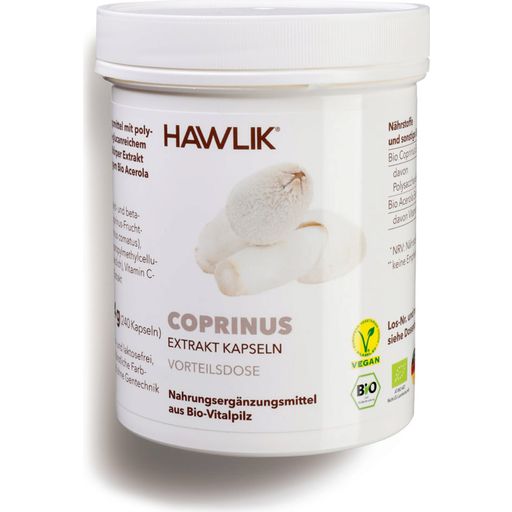 Hawlik Coprinus-uute kapseleina, luomu - 240 kapselia