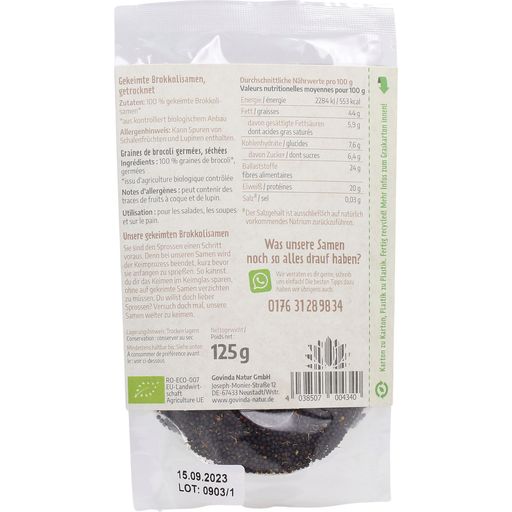 Govinda Bio kaljena semena brokolija - 125 g