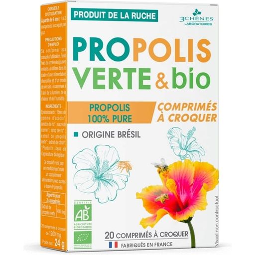 3 Chenes Laboratories Propolis Verte Pure Tablets Organic - 20 tabl.