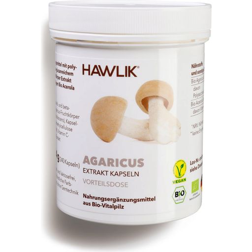 Hawlik Agaricus Extrakt Kapseln, Bio - 240 Kapseln