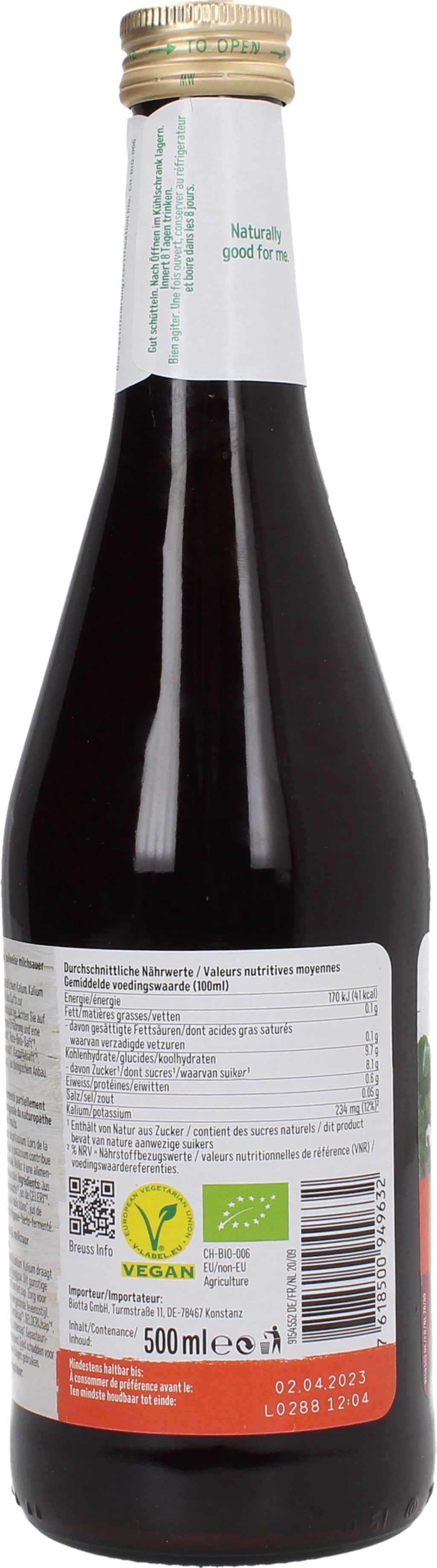 Biotta Breuss Zöldségkoktél Bio - 500 ml