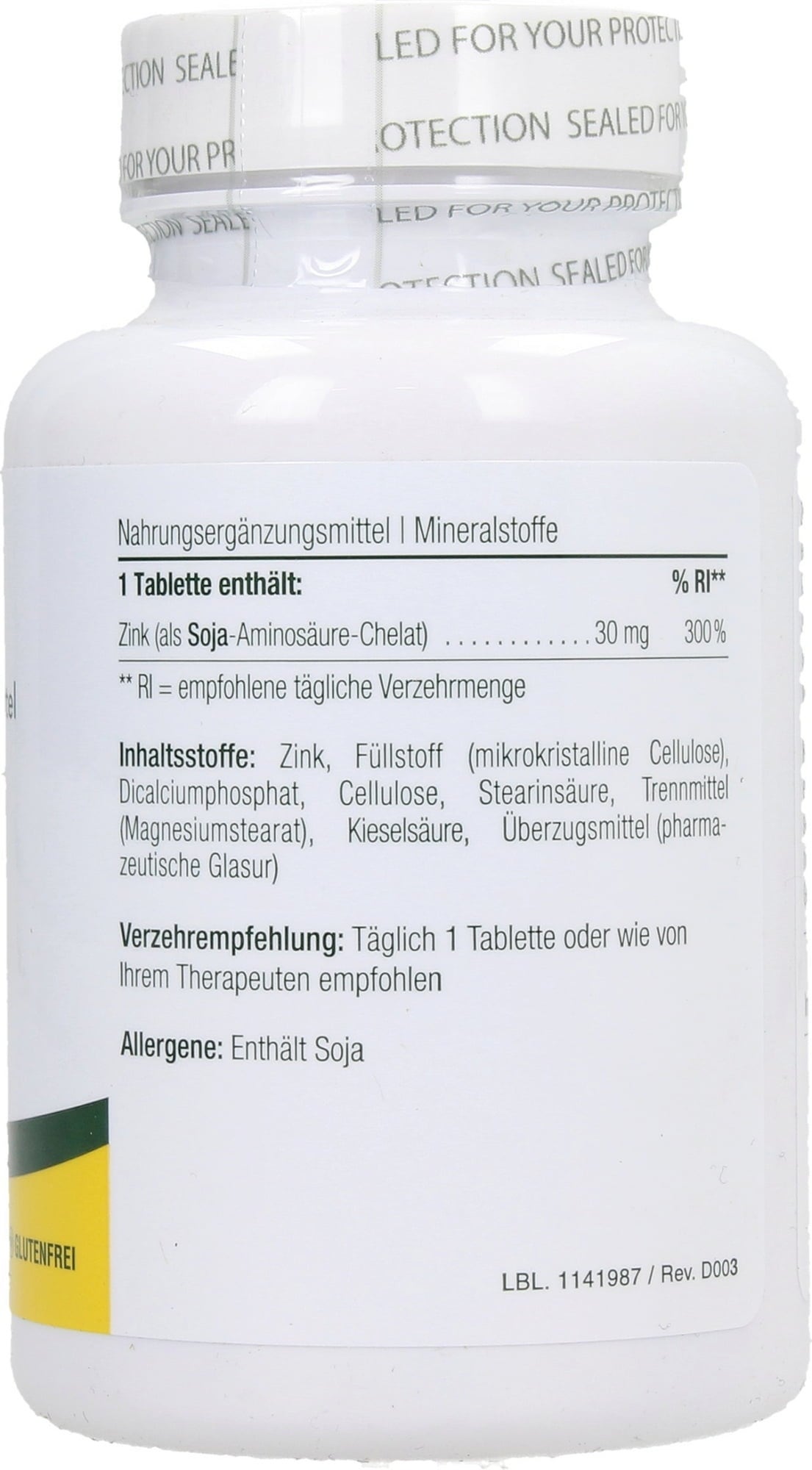 Nature's Plus Zink 30 mg - 180 Tabletten