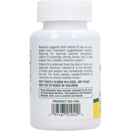 Nature's Plus Vitamin D3 1000 IU - 180 Gel-kapsule