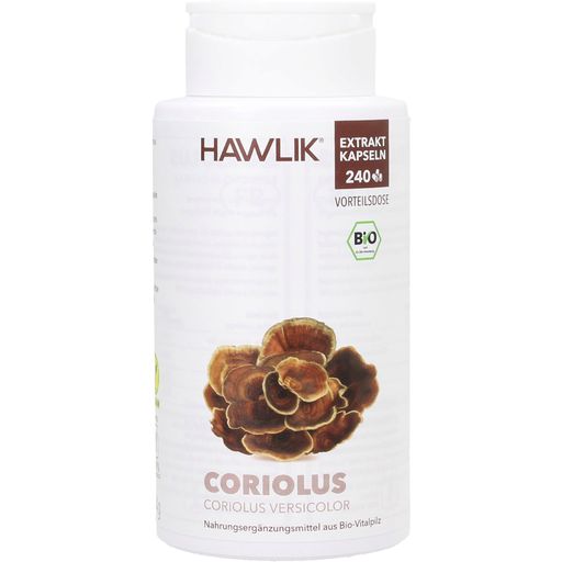 Hawlik Coriolus-uute kapseleina, luomu - 240 kapselia