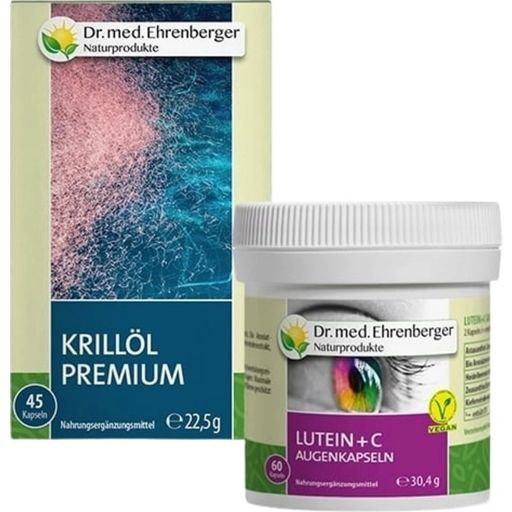 Dr. med. Ehrenberger Bio- & Naturprodukte Augen - Set - Krill Öl Premium & Lutein+C Augenkapseln