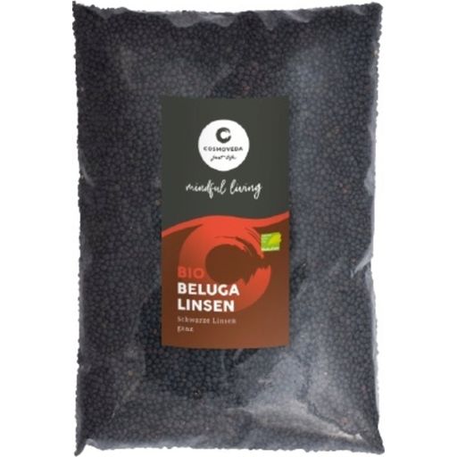 Cosmoveda Organic Whole Beluga Lentils - 1 kg