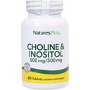 Nature's Plus Choline et Inositol 500 / 500 mg - 60 comprimés