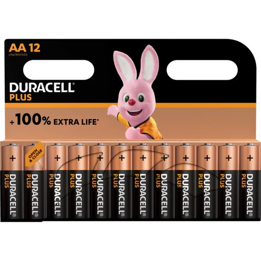 Duracell Plus-AA (MN1500/LR6) - 12 Pilas - 12 piezas
