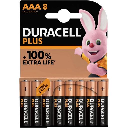Duracell Plus AAA (MN2400/LR03) 8 kpl - 8 kappaletta