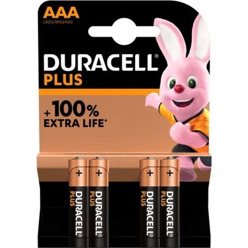 Duracell Plus AAA (MN2400/LR03) 4 Pack - 4 pieces