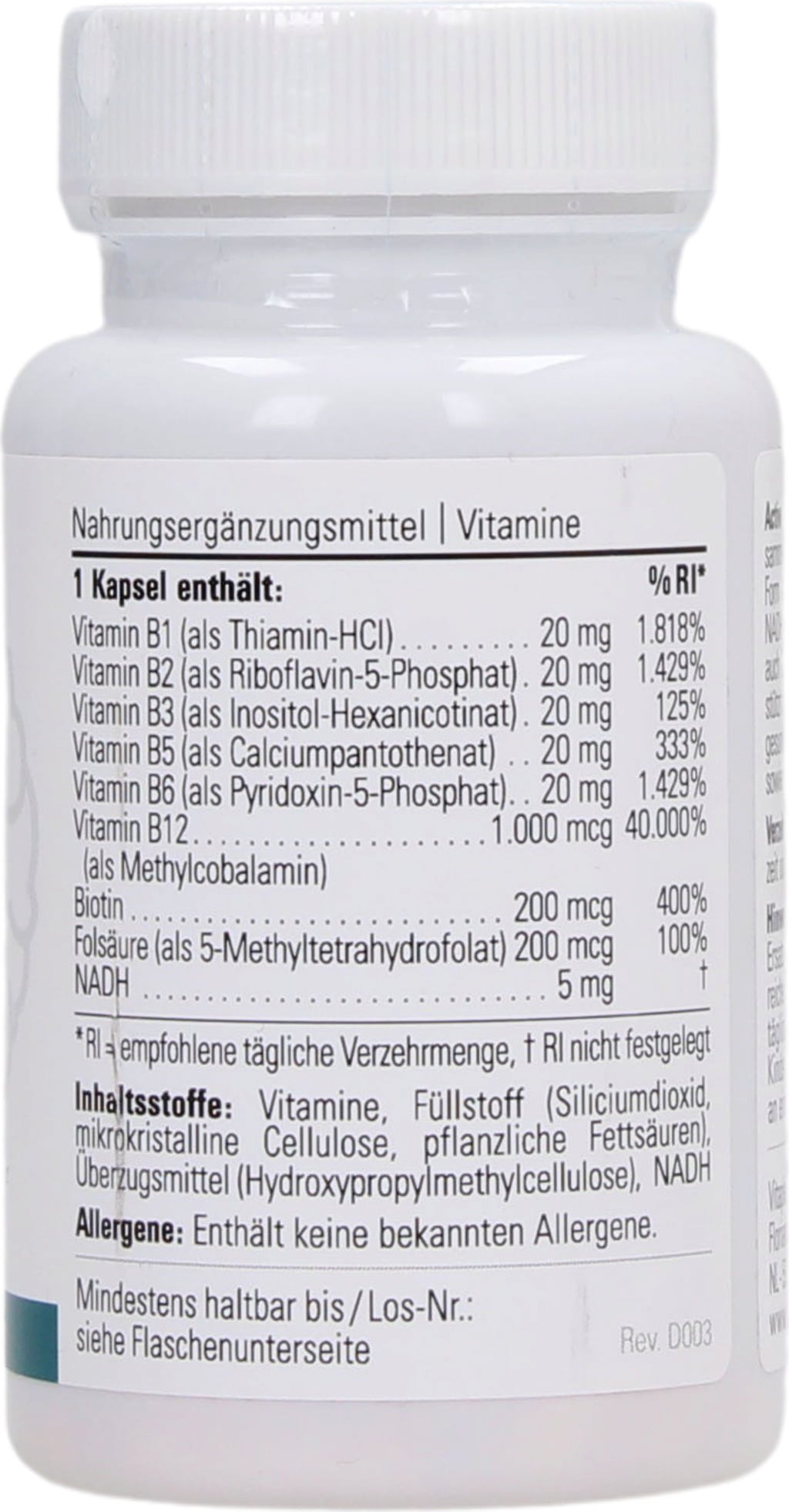 Vitaplex Aktivt B-komplex - 90 Kapslar