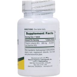 Nature's Plus Vitamina B1 300 mg S / R - 90 comprimidos