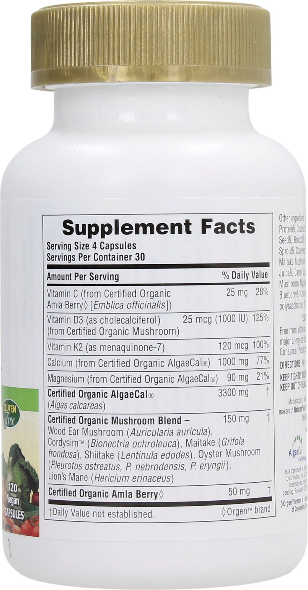 NaturesPlus Source of Life Garden Bone Support - 120 veg. capsules