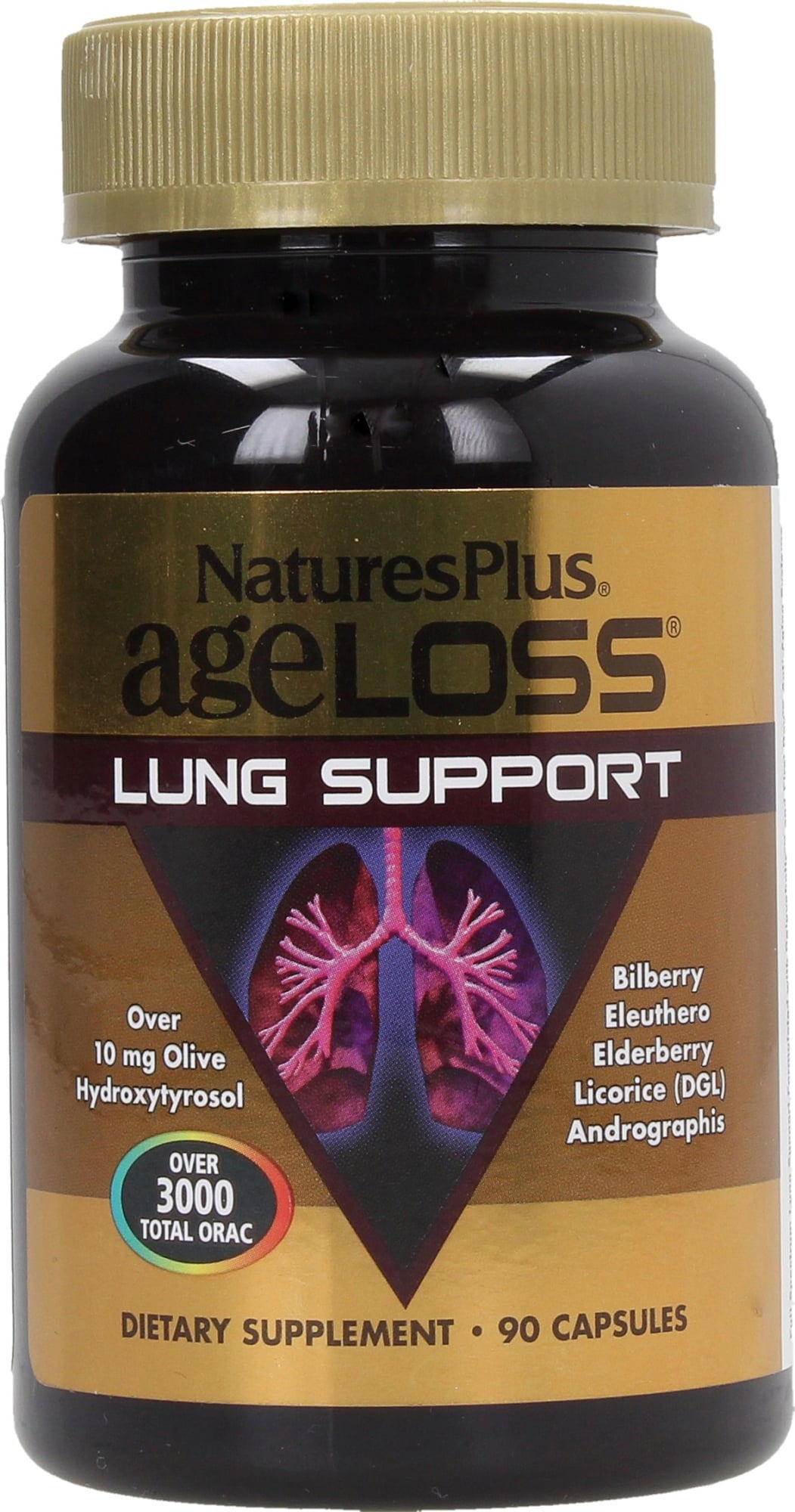 Nature's Plus AgeLoss Lung Support - 90 Vegetarische Capsules