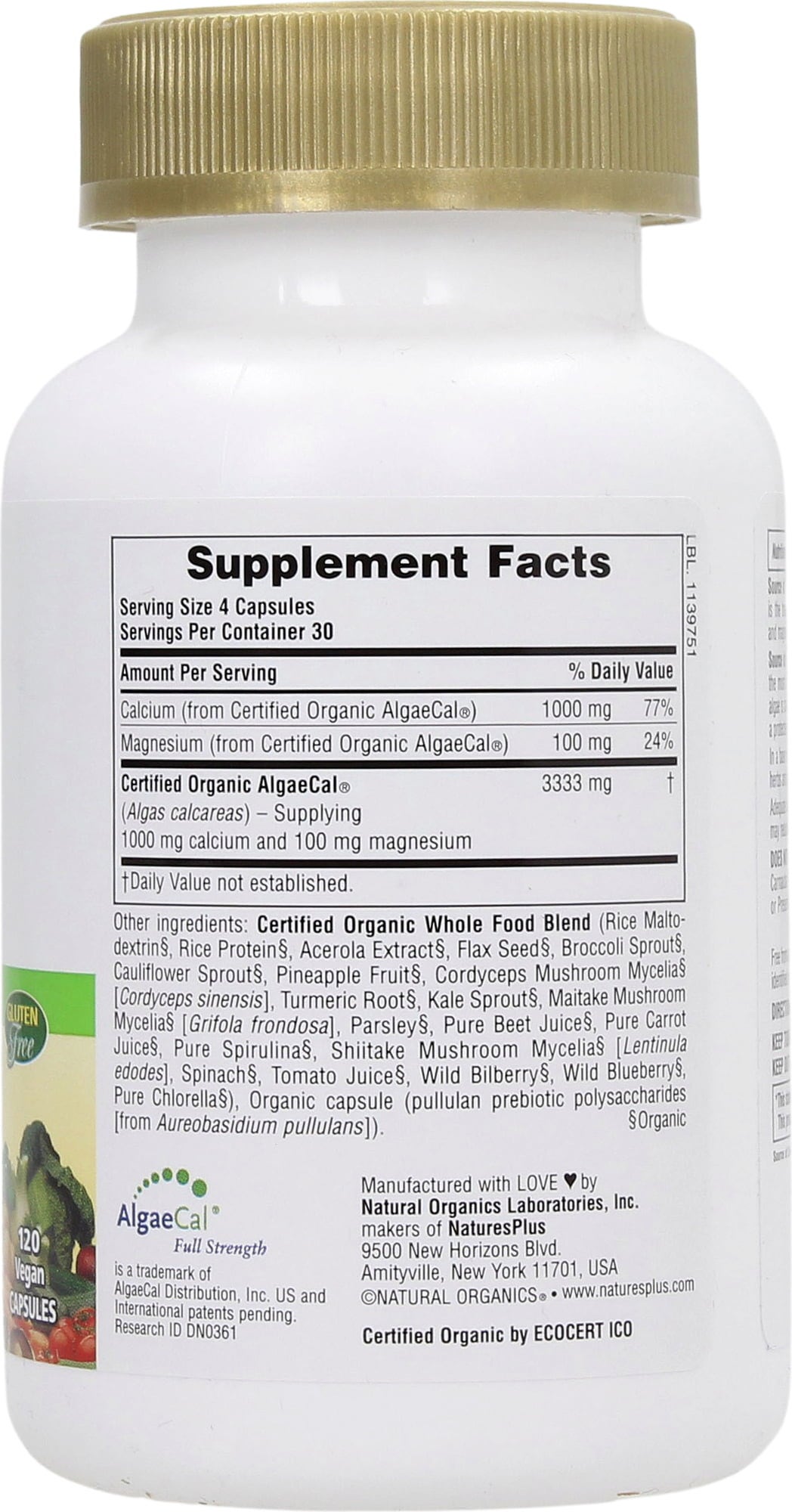 Nature's Plus Source of Life Garden Calcium - 120 veg. Kapseln