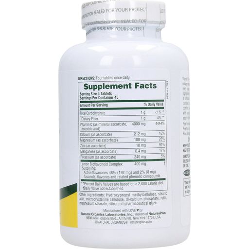 Nature's Plus C-Ascorbs® S/R 1000 mg - 180 Tabletki