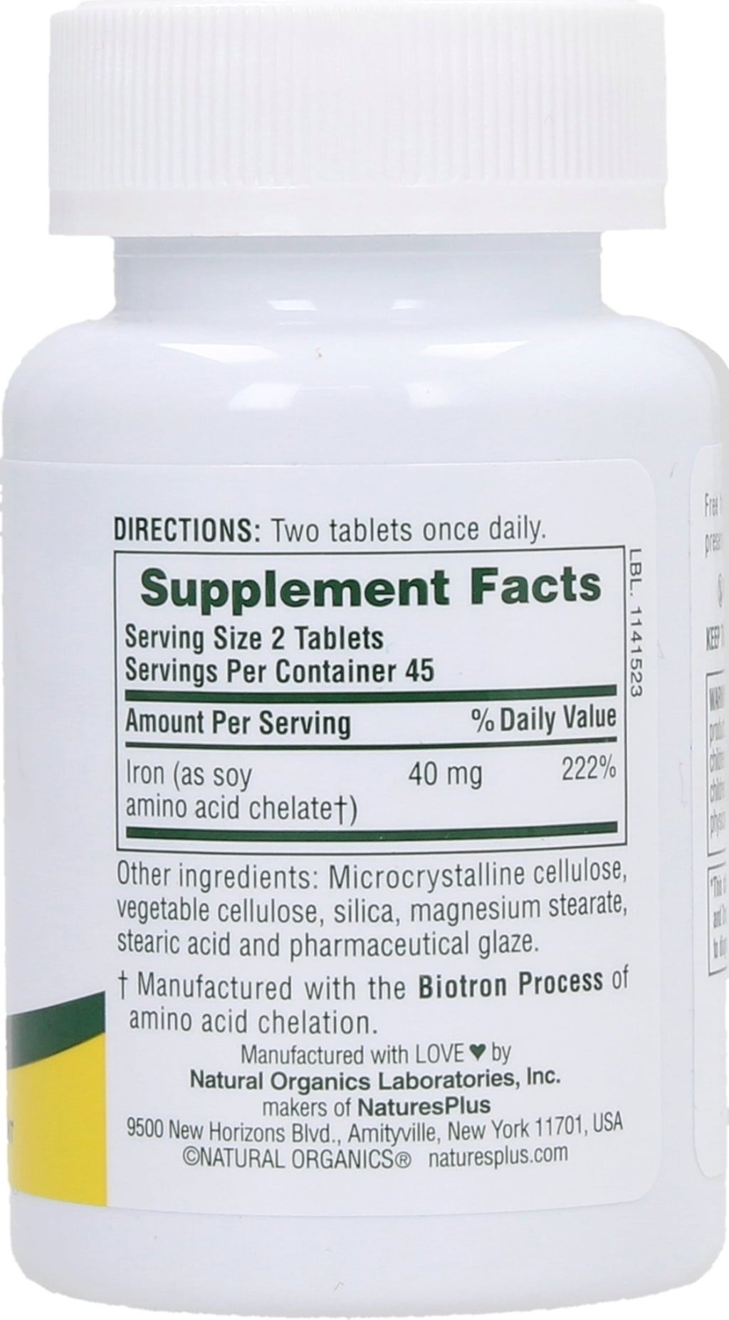 Nature's Plus Järn - Järn 40 mg - 90 tabletter