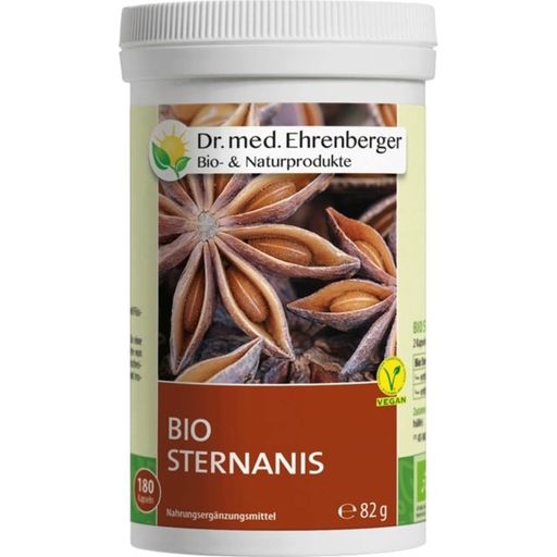 Dr. med. Ehrenberger Bio- & Naturprodukte Csillagánizs Bio - 180 kapszula