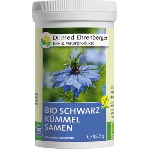 Dr. med. Ehrenberger Bio- & Naturprodukte Feketeköménymag kapszula, bio - 180 kapszula