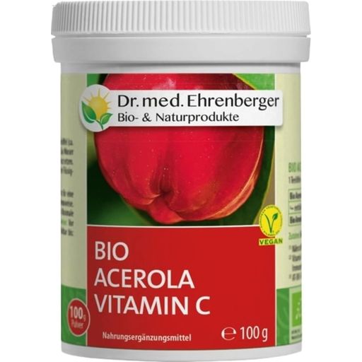 Dr. med. Ehrenberger Bio- & Naturprodukte Vitamina C de Acerola Bio en Polvo - 100 g