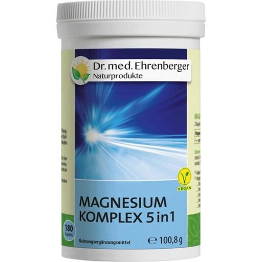 Dr. med. Ehrenberger Bio- & Naturprodukte Magnesium Komplex 5 in 1 - 180 Kapsułek