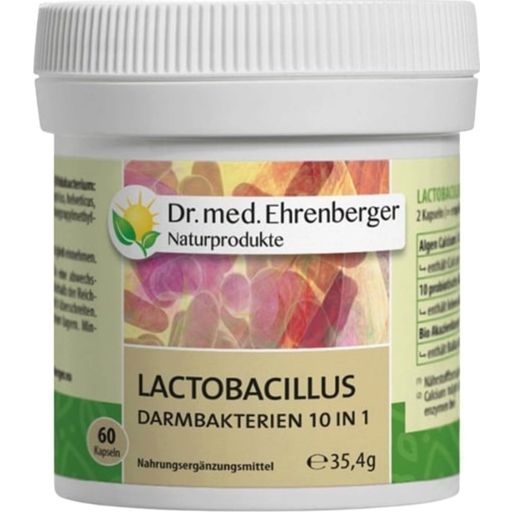 Dr. Ehrenberger luomu- ja luonnontuotteet Lactobacillus Darmbakterien 10in1 - 60 kapselia