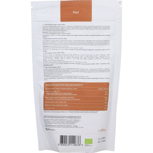 FutuNatura Ceylon Cinnamon Powder Organic - 250 g