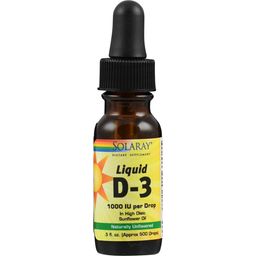 Solaray D3-vitamiinineste, luomuöljy - 14 ml