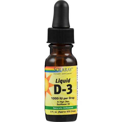 Solaray Vitamin D3 Flytande, Ekologisk Olja - 14 ml