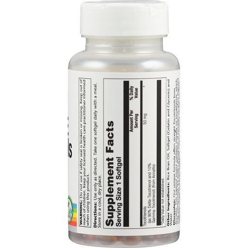 Solaray Vitamin E tokotrienoli - 60 mehk. kaps.