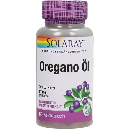 Solaray Aceite de Orégano con un 70% Carvacrol - 60 cápsulas