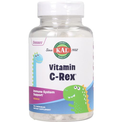 KAL Dinosaurs Vitamin C - Rex - 100 comprimés à mâcher