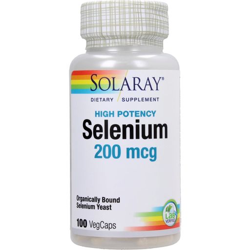 Solaray Selenium 200 mcg - 100 Vegetarische Capsules