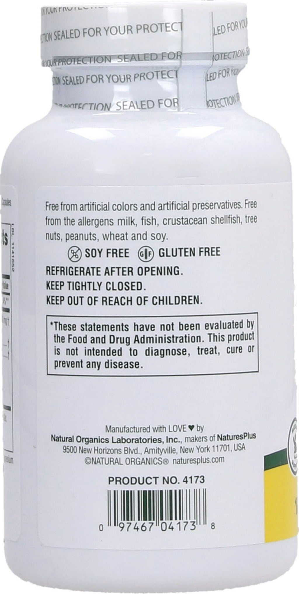 NaturesPlus Egg Yolk Lecithin - 90 veg. capsules