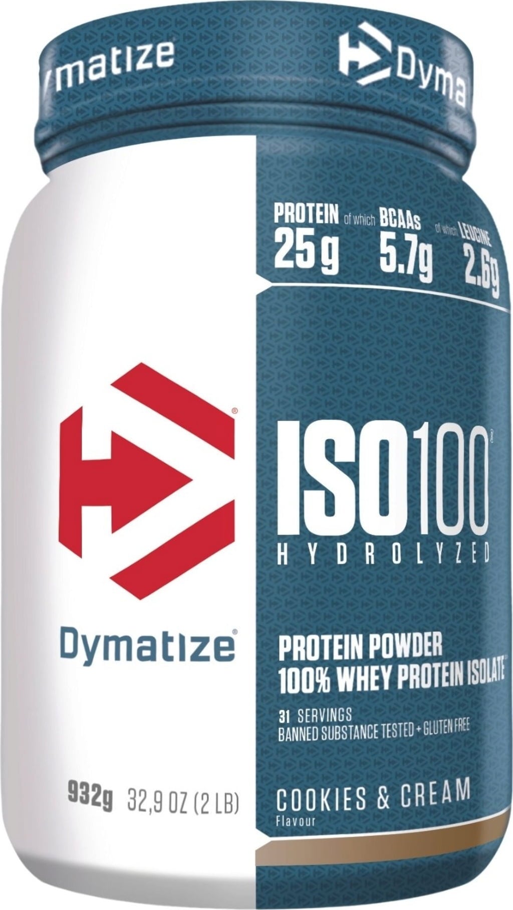 ISO 100 Hydrolyzed Whey Protein Isolate, 932 g - Cookies & Cream