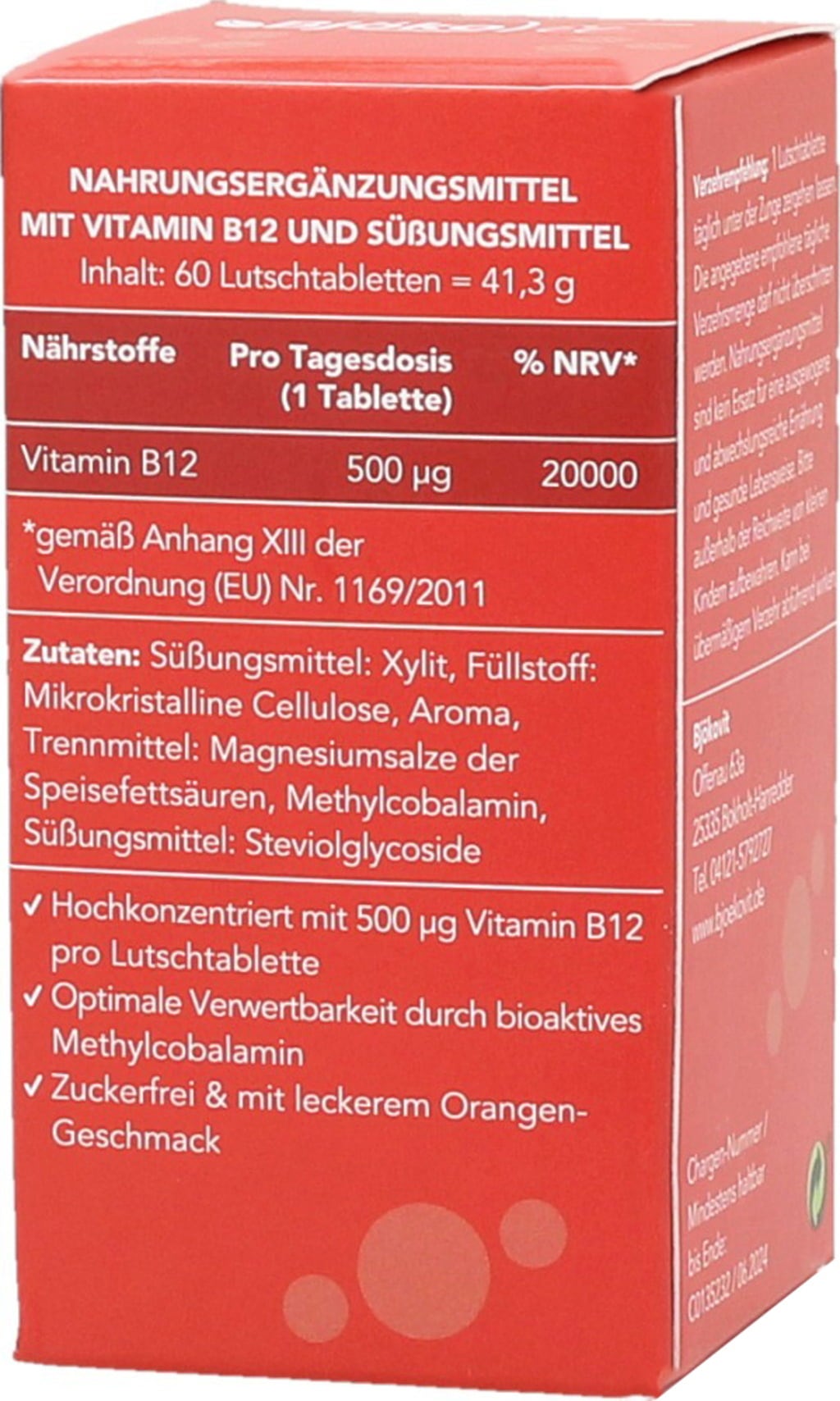 BjökoVit Vitamin B12 Pastiller