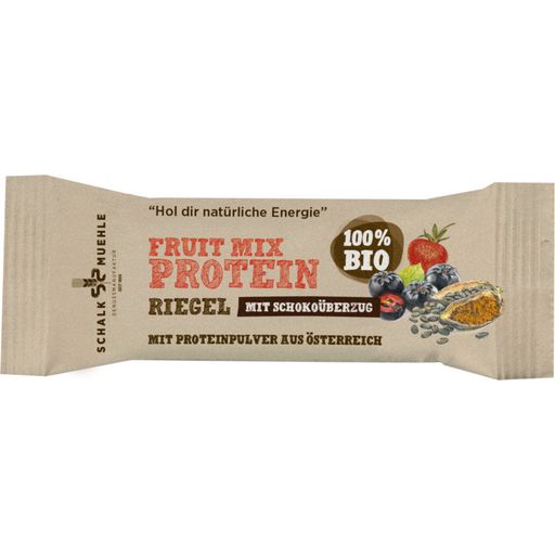 Suklaakuorrutettu Fruit Mix -proteiinipatukka, luomu - 42 g