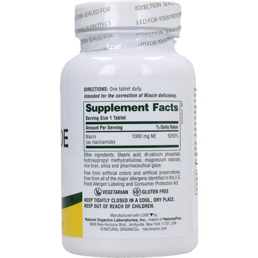 Nature's Plus Niacinamide 1000 mg S/R - 90 tablets