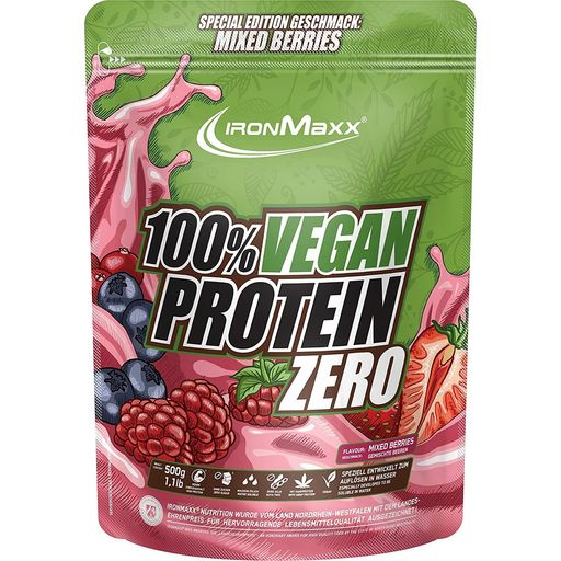 ironMaxx 100% Vegan Protein Zero - Mixed Berries