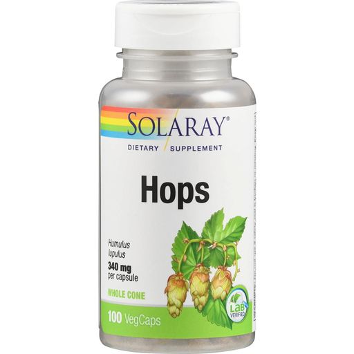 Solaray Hops Capsules - 100 Vegetarische Capsules