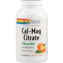 Solaray Cal-Mag Citrate Chewable Tablets - 90 chewable tablets