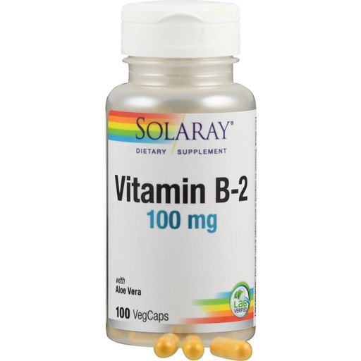 Solaray Vitamin B-2 100 mg - 100 Vegetarische Capsules