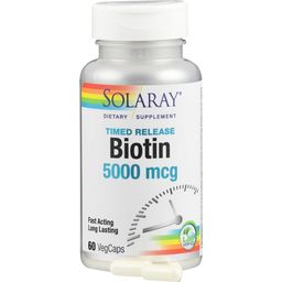 Solaray Biotin 5000 mcg - 60 Vegetarische Capsules
