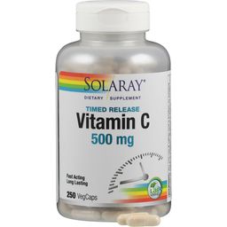 Solaray Timed Release Vitamin C, en Cápsulas - 250 cápsulas vegetales