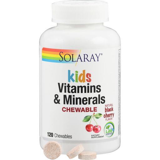 Solaray Kids Vitamins & Minerals Chewable - 120 žuvacích tabliet