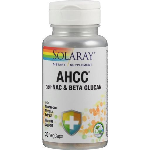 Solaray AHCC® Plus NAC & Beta-Glucan Kapslar - 30 veg. kapslar