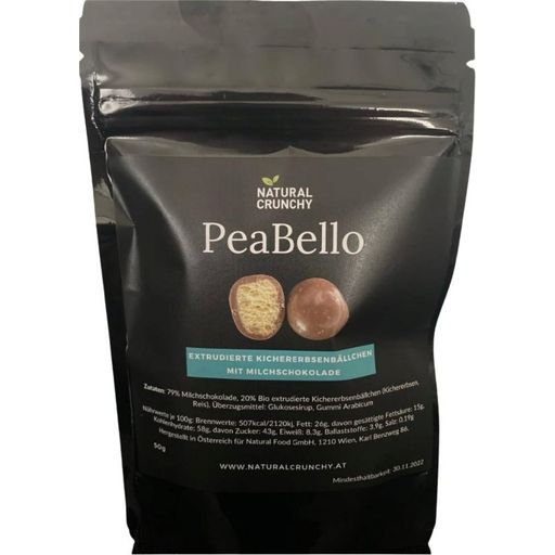 NATURAL CRUNCHY PeaBello Chickpea Balls - milk chocolate
