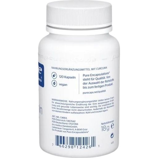 pure encapsulations Куркумин с Bioperin® - 120 капсули