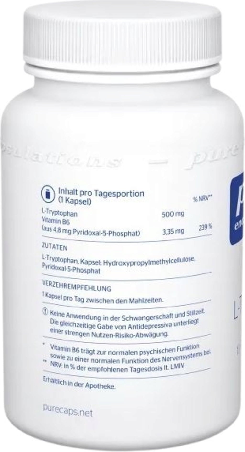 pure encapsulations L-Tryptophan - 60 Kapseln